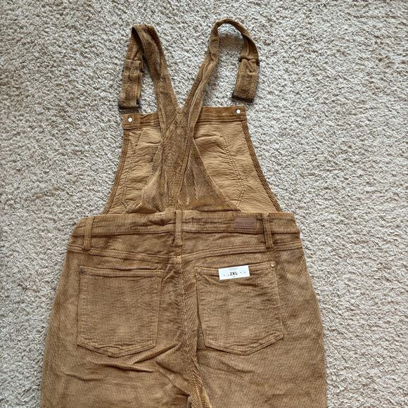 Judy Blue Corduroy Overalls Bib Camel Brown Womens 2XL Straight Leg Jumpsuit NWT - Picture 5 of 10